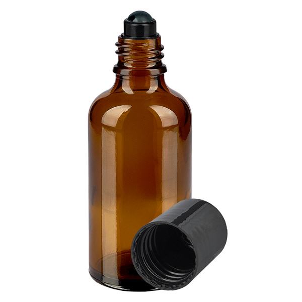 Flacone per deodorante stick in vetro marrone 50 ml, roll-on vuoto Flacone per deodorante stick in vetro marrone 50 ml, roll-on vuoto