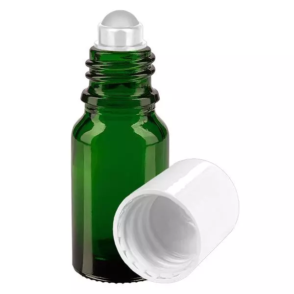 Flacone per deodorante stick in vetro verde 10 ml, roll-on vuoto Flacone per deodorante stick in vetro verde 10 ml, roll-on vuoto