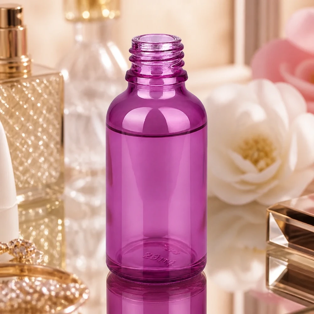 PurpleLine Barattolo per farmacia da 30 ml in viola - perfetto per pipette e tappi contagocce