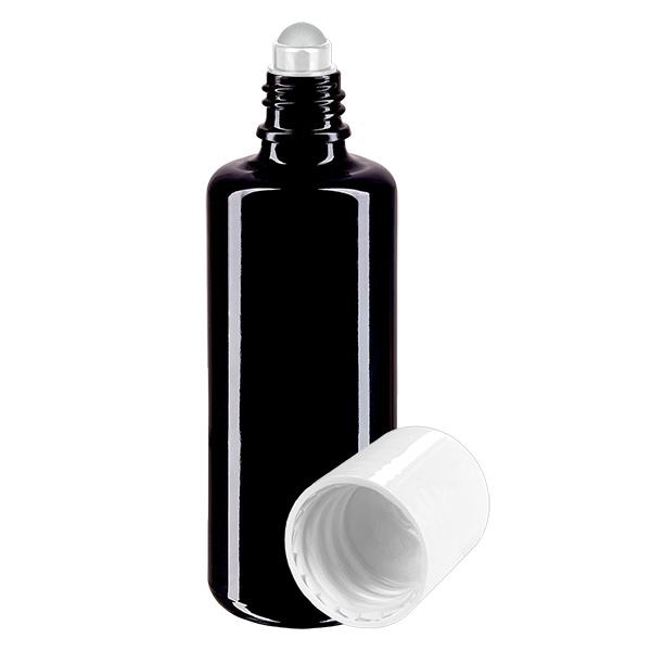 Flacone per deodorante stick in vetro viola 50 ml, roll-on vuoto Flacone per deodorante stick in vetro viola 50 ml, roll-on vuoto