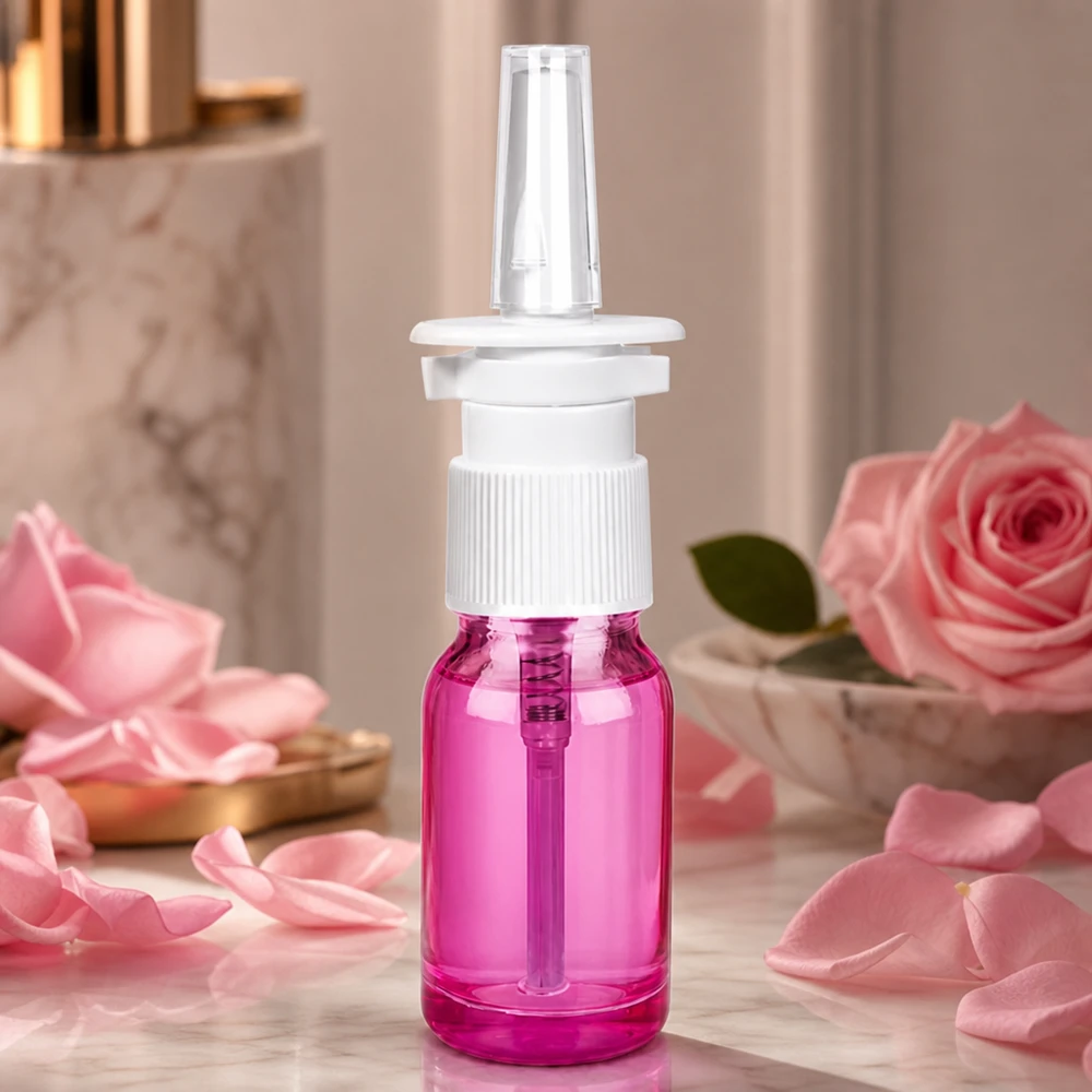 Flacone per spray nasale di alta qualità da 10 ml in vetro colorato con tappo a prova di perdite