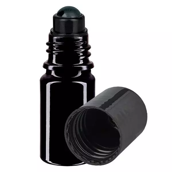 Flacone per deodorante stick in vetro viola 5 ml, roll-on vuoto Flacone per deodorante stick in vetro viola 5 ml, roll-on vuoto