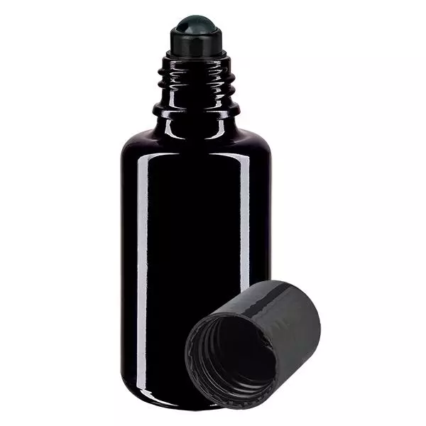 Flacone per deodorante stick in vetro viola 30 ml, roll-on vuoto Flacone per deodorante stick in vetro viola 30 ml, roll-on vuoto
