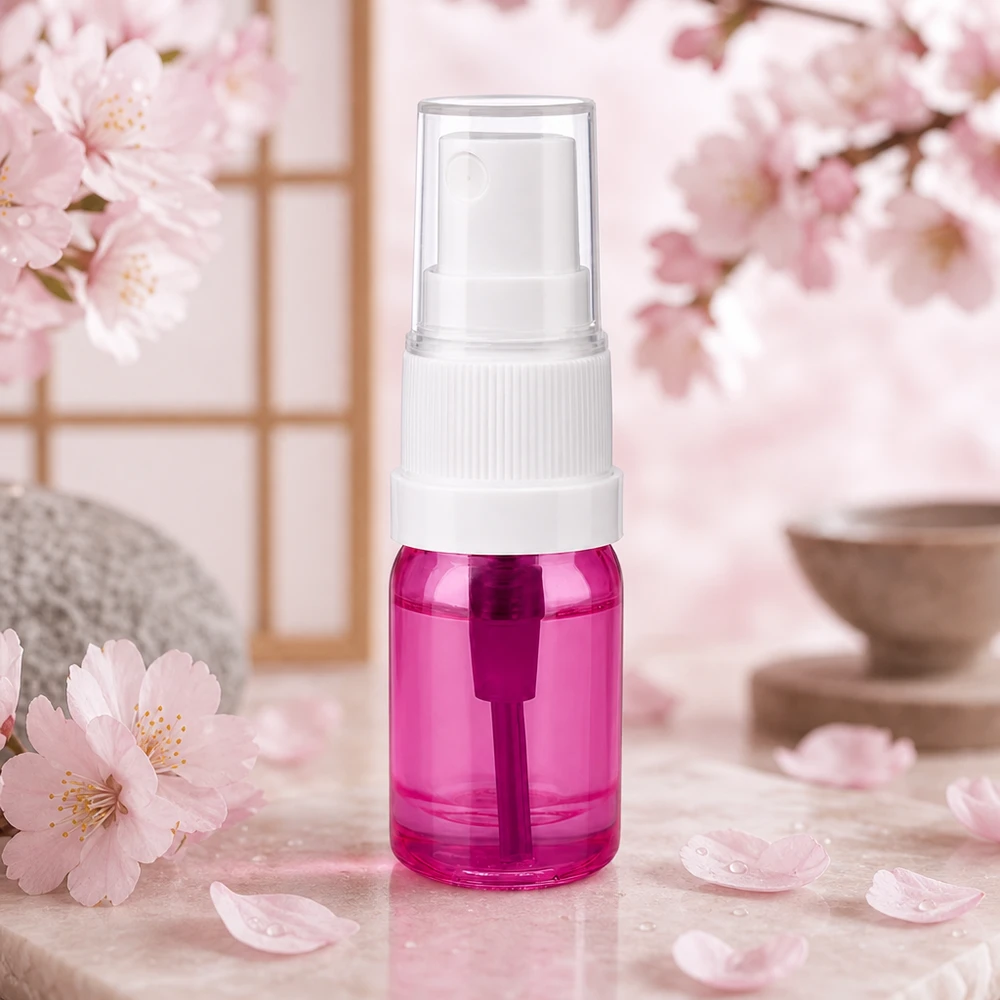 Flacone spray da 5 ml bianco/trasparente Standard PurpleLine UT18/5 Flacone spray leggero da 5 ml in materiale trasparente di colore viola con pratico spruzzatore a pompa
