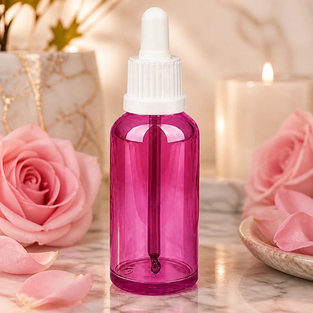 Flacone a pipetta di alta qualità 50ml viola trasparente - conservazione sicura di principi attivi liquidi