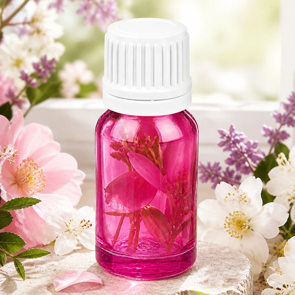 Vasetto viola da 10 ml con robusto tappo a vite, perfetto per la realizzazione di cosmetici e profumi fai da te