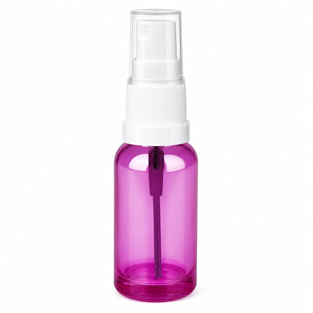 Flacone spray da 20 ml bianco/trasparente Standard PurpleLine UT18/20 Flacone a pompa viola con attacco a spruzzo bianco STD UT18/20 per un dosaggio preciso dei liquidi