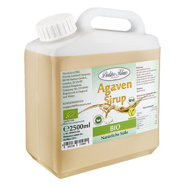 Succo concentrato d’agave bio 2500 ml in tanica trasparente