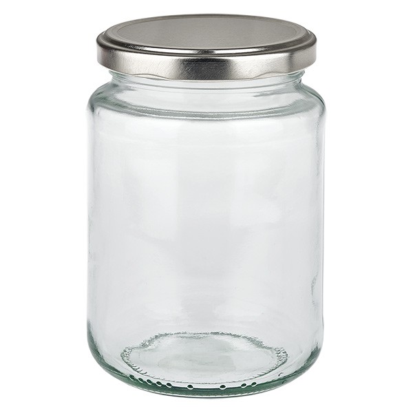 Bicchiere rotondo da 382 ml con coperchio BasicSeal argento UNiTWIST