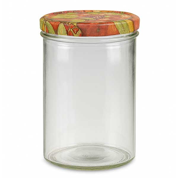 Bicchiere da 435 ml + coperchio BasicSeal decorazione frutta UNiTWiST
