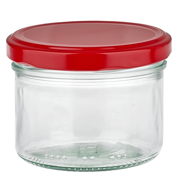 Bicchiere cilindrico da 230 ml + coperchio BasicSeal rosso UNiTWIST