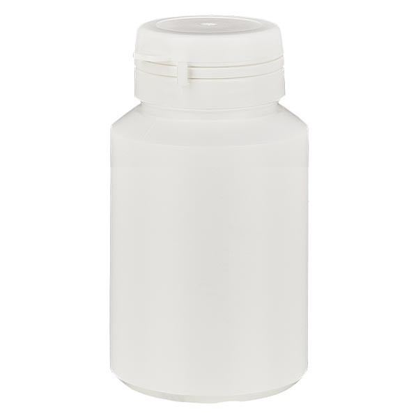 Barattolo per capsule 60 ml colore bianco con tappo Jaycap antimanomissione colore bianco