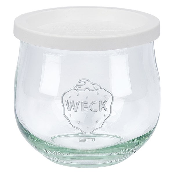 Barattolo a forma di tulipano WECK 370 ml con tappo salvafreschezza