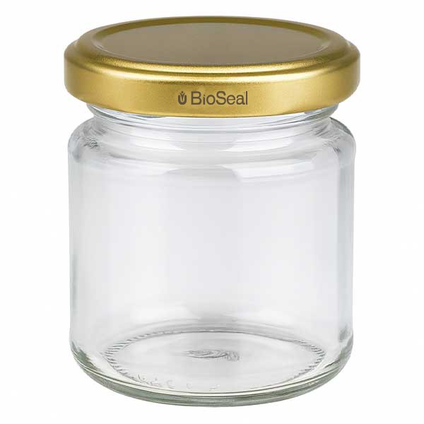 Barattolo rotondo da 53 ml con coperchio BioSeal oro UNiTWIST
