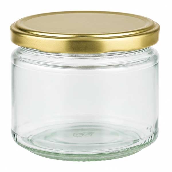 Bicchiere rotondo da 330 ml con coperchio BasicSeal oro UNiTWIST