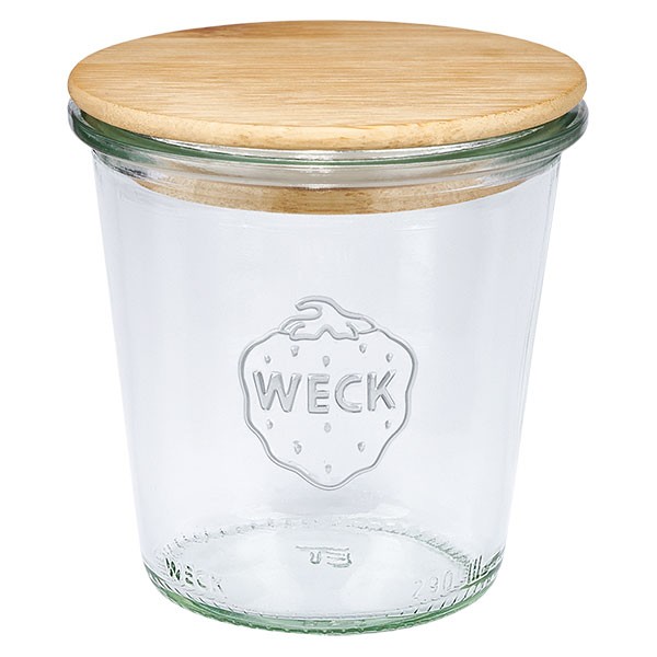 Barattolo a forma conica WECK 290 ml con tappo in legno