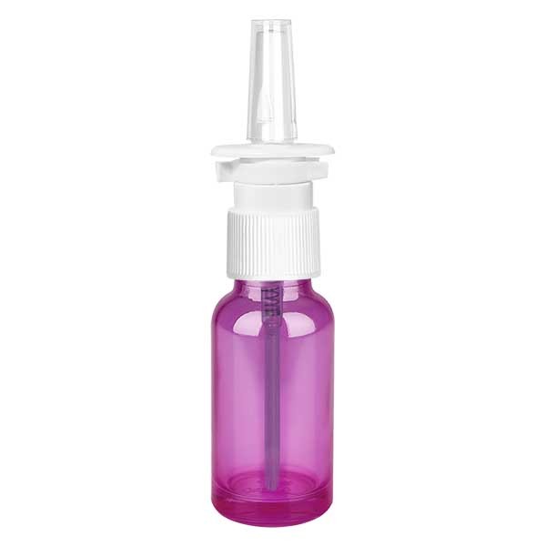 20ml Nasensprayflasche. weiß/tr.. mit Standardverschluss PurpleLine UT18/20
