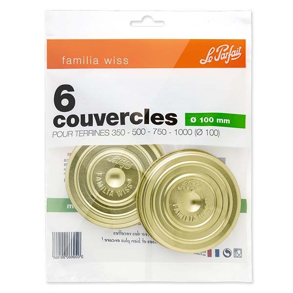 Confezione da 6 coperchi da 100 mm Le Parfait® Familia Wiss