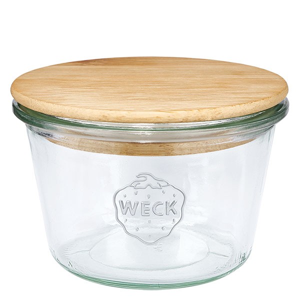 Barattolo a forma conica WECK 370 ml con tappo in legno