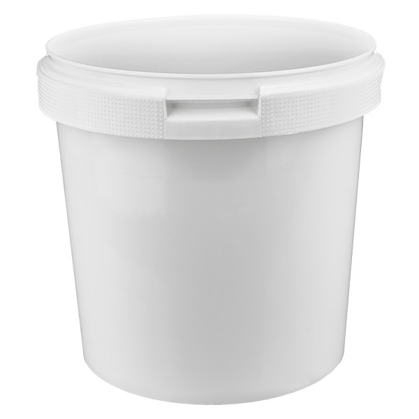 Secchio da 2,5 litri in plastica PP bianca senza coperchio