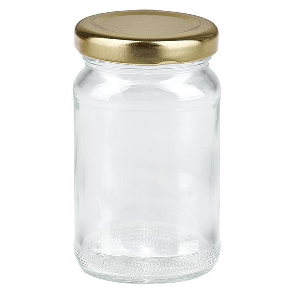 Bicchiere rotondo da 110 ml con coperchio BasicSeal oro UNiTWIST