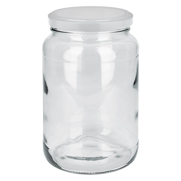 Bicchiere rotondo da 1700 ml con coperchio BasicSeal bianco UNiTWIST
