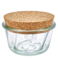 Barattolo Gugelhupf da 280 ml WECK RR100 con tappo in sughero naturale Barattolo Gugelhupf da 280 ml WECK RR100 con tappo in sughero naturale