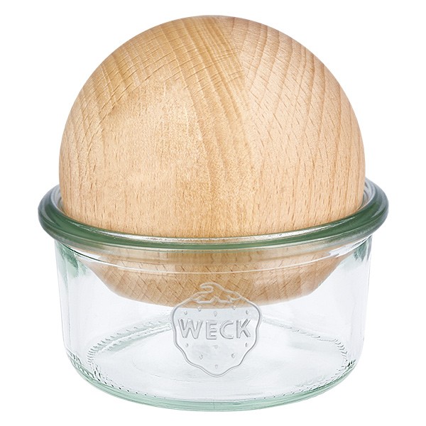 Barattolo a forma conica WECK 160 ml con tappo a sfera in legno