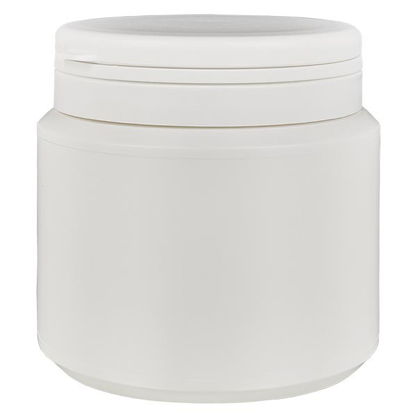 Barattolo per capsule 500 ml colore bianco con tappo Jaycap antimanomissione colore bianco