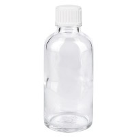 Flacone da farmacia 50 ml trasparente con tappo contagocce standard 0,8 mm colore bianco Flacone da farmacia 50 ml trasparente con tappo contagocce standard 0,8 mm colore bianco
