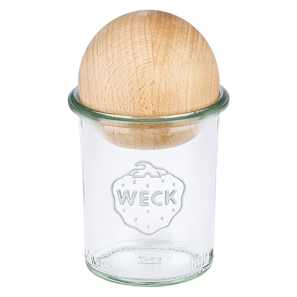 Barattolo a forma conica WECK 160 ml con tappo a sfera in legno