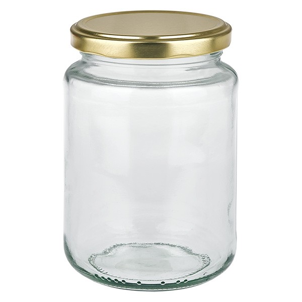 Bicchiere rotondo da 382 ml con coperchio BasicSeal oro UNiTWIST