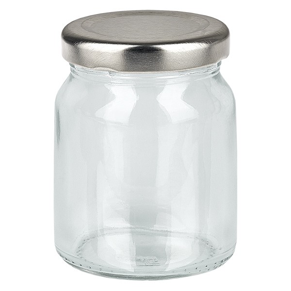 Bicchiere rotondo da 53 ml con coperchio BasicSeal argento UNiTWIST
