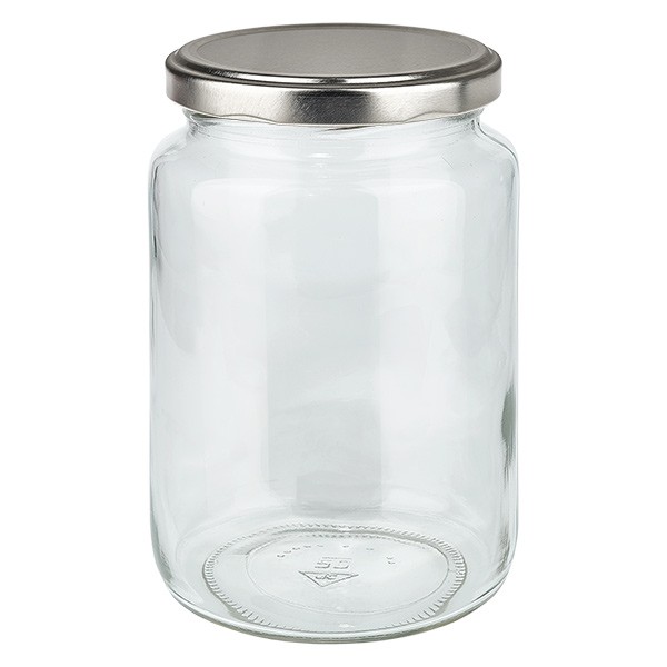 Bicchiere rotondo da 795 ml con coperchio BasicSeal argento UNiTWiST