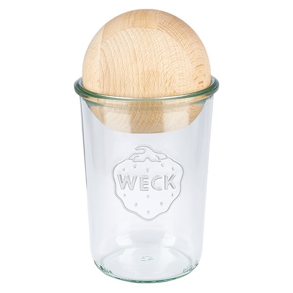 Barattolo a forma conica WECK 160 ml con tappo a sfera in legno