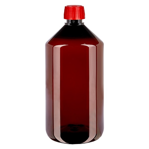 Bottiglia PET 750ml con tappo di degassificazione rosso