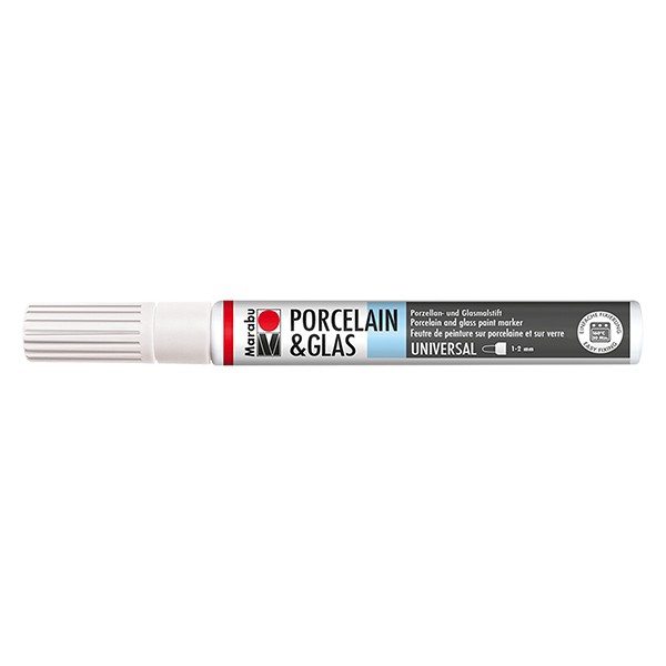 Matita per pittura bianca 1-2 mm per vetro/porcellana