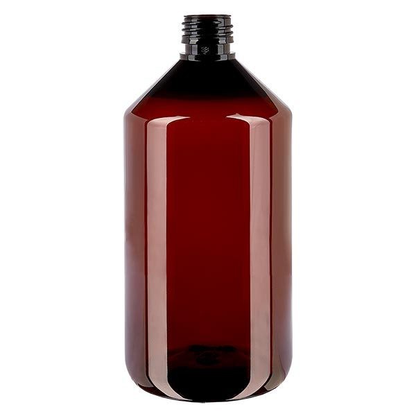 Bottiglia di medicina PET 750ml marrone (bottiglia Veral) PP28, senza tappo