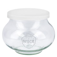 Barattolo per gioielli WECK da 1062 ml con coperchio in silicone bianco Barattolo per gioielli WECK da 1062 ml con coperchio in silicone bianco