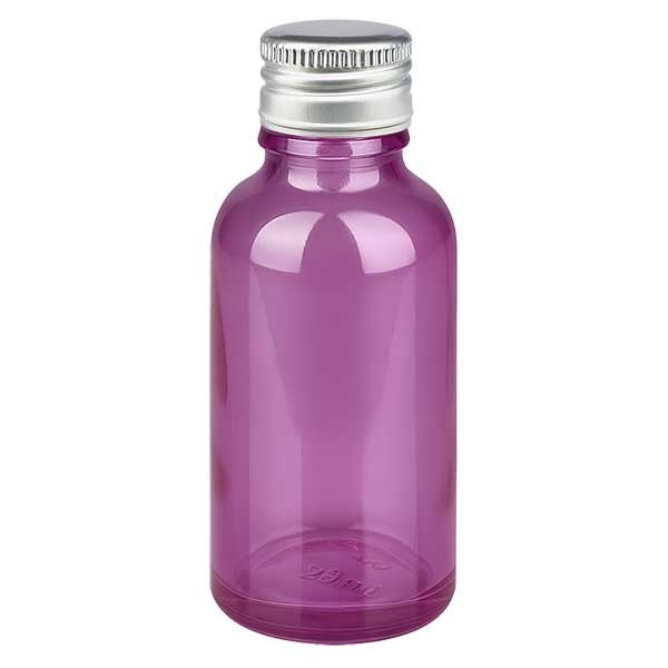 30ml Flasche 11mm Schraubverschluss Alu-Silber mit Standardverschluss PurpleLineUT18/30
