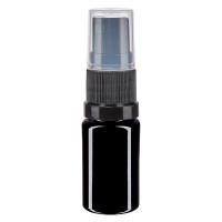 Flacone in vetro viola 5 ml con nebulizzatore a pompa colore nero Flacone in vetro viola 5 ml con nebulizzatore a pompa colore nero