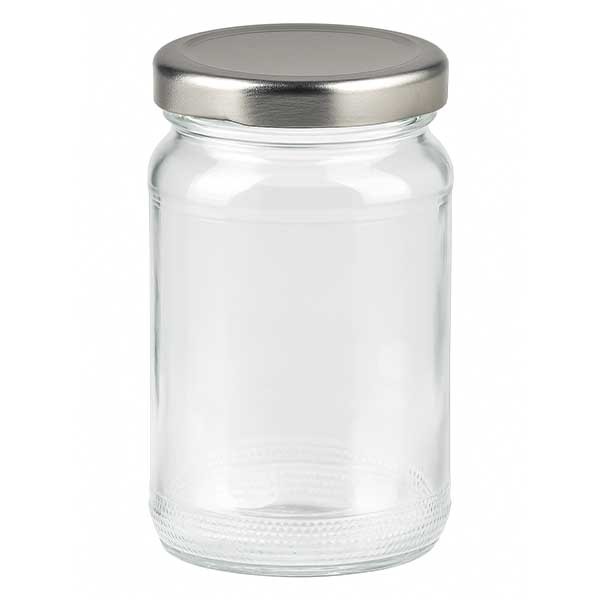 Bicchiere rotondo da 110 ml con coperchio BasicSeal argento UNiTWIST