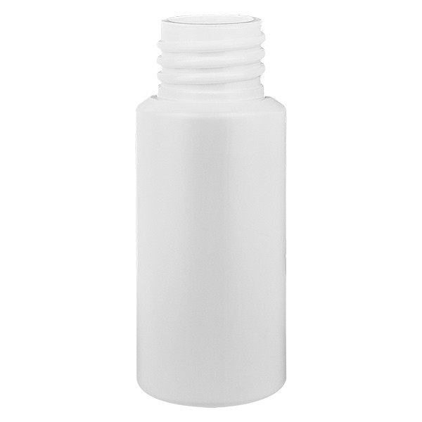 Flacone cilindrico PET 20 ml colore bianco, S20x3, senza tappo