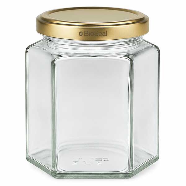 390ml Hexaglass con coperchio BioSeal oro UNiTWIST