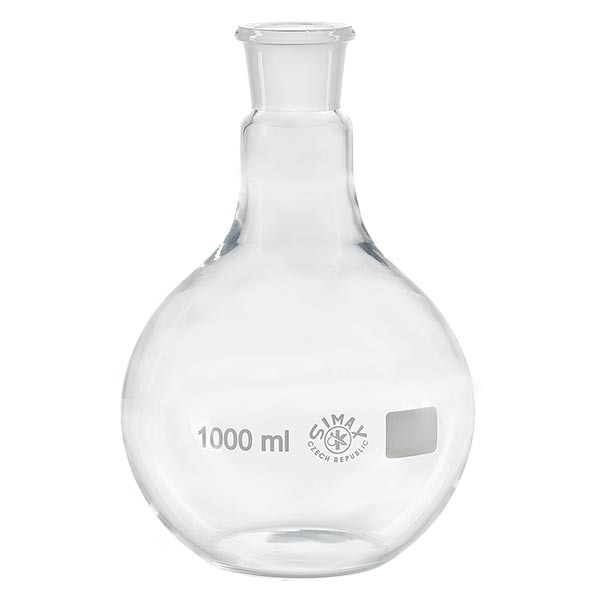 Matracci a fondo piatto 1000 ml in borosilicato a collo largo con smerigliatura normalizzata 29/32