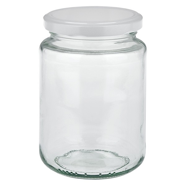 Bicchiere rotondo da 382 ml con coperchio BasicSeal bianco UNITWIST