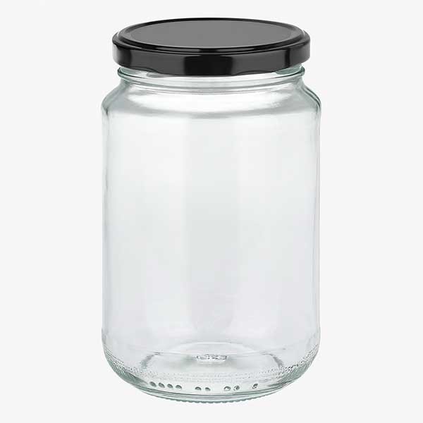 Bicchiere rotondo da 375 ml con coperchio BasicSeal nero UNiTWiST