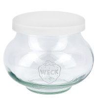 Barattolo per gioielli WECK da 560 ml con coperchio in silicone bianco Barattolo per gioielli WECK da 560 ml con coperchio in silicone bianco