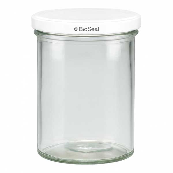 Bicchiere da 435 ml con coperchio BioSeal bianco UNiTWIST