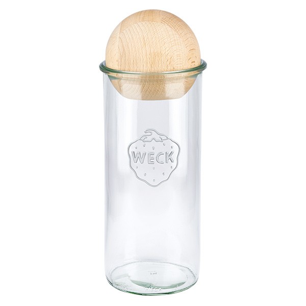 Barattolo a forma conica WECK 160 ml con tappo a sfera in legno